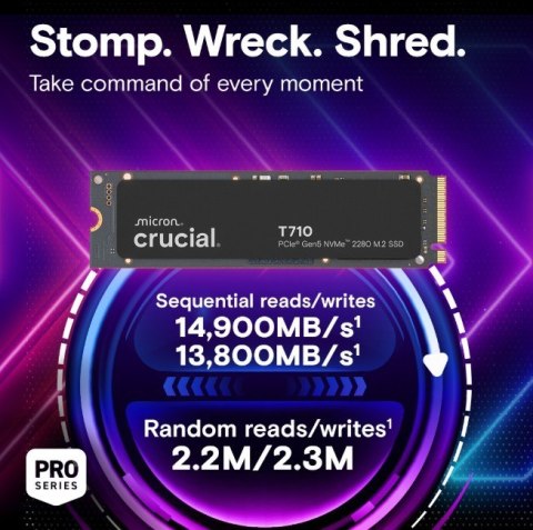Dysk SSD T710 2TB M.2 NVMe 2280 PCIe 5.0 14500/13800 radiator Dysk SSD T710 2TB M.2 NVMe 2280 PCIe 5.0 14500/13800 radiator