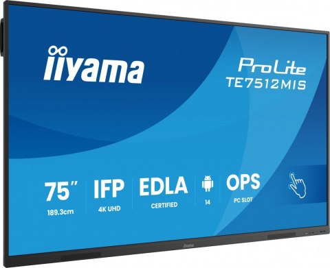 Monitor 75 cali TE7512MIS-B4AG 40pkt,IPS,4K,24/7,7H, ANDROID 14, RK3576, 8/128GB, EDLA, Essential Monitor 75 cali TE7512MIS-B4AG 40pkt,IPS,4K,24/7,7H, ANDROID 14, RK3576, 8/128GB, EDLA, Essential