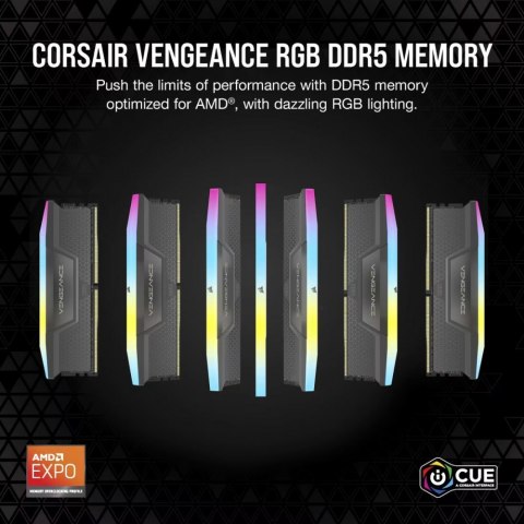 Pamięć DDR5 Vengeance RGB 48GB/6000 (2x24GB) CL30 AMD EXPO & Intel XMP