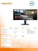 Monitor AW3425DW 34.2 Curved AMD FreeSync QD-OLED 240Hz WQHD (3440x1440)/21:9/1xDP/2xHDMI/1xUSB 3.2/1xUSB-C/3Y AES&PPE