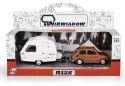 Zestaw Fiat 126p + przyczepa Niewiadów kemping, brązowy