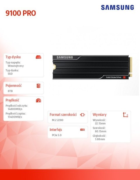 Dysk SSD 9100 PRO 8TB NVMe MZ-VAP8T0BW Dysk SSD 9100 PRO 8TB NVMe MZ-VAP8T0BW