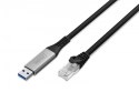 Kabel adapter USB-A - RJ45 Kat. 6A S/FTP, 1 Gbit/s, USB 3.2 Gen1, LSZH, 15m