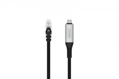 Kabel adapter USB-C - RJ45 Kat. 6A S/FTP, 1 Gbit/s, USB 3.2 Gen1, LSZH, 10m Kabel adapter USB-C - RJ45 Kat. 6A S/FTP, 1 Gbit/s, USB 3.2 Gen1, LSZH, 10m