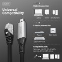 Kabel adapter USB-C - RJ45 Kat. 6A S/FTP, 1 Gbit/s, USB 3.2 Gen1, LSZH, 15m