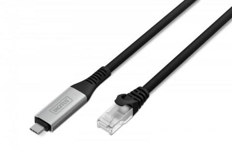Kabel adapter USB-C - RJ45 Kat. 6A S/FTP, 1 Gbit/s, USB 3.2 Gen1, LSZH, 3m Kabel adapter USB-C - RJ45 Kat. 6A S/FTP, 1 Gbit/s, USB 3.2 Gen1, LSZH, 3m