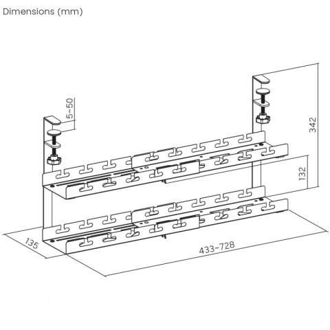 Organizer podbiurkowy na kable MC-102 W