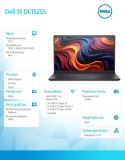 Laptop Dell 15 DC15255 W11P R7-7730U/16GB/1TB SSD/AMD Radeon/WLAN+ BT/15.6 FHD/Backlit Kb/3 Cell/65W/3YPS Carbon Black (Plastic)