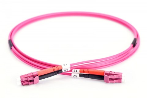 Patch cord światłowodowy FO LC-LC MM 50/125 OM4 duplex LSOH 2m Patch cord światłowodowy FO LC-LC MM 50/125 OM4 duplex LSOH 2m