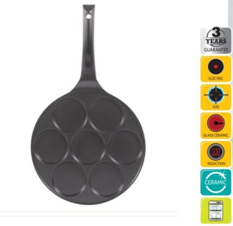 Patelnia Aluminiowa na 7 placków z powłoka non-stick 27cm