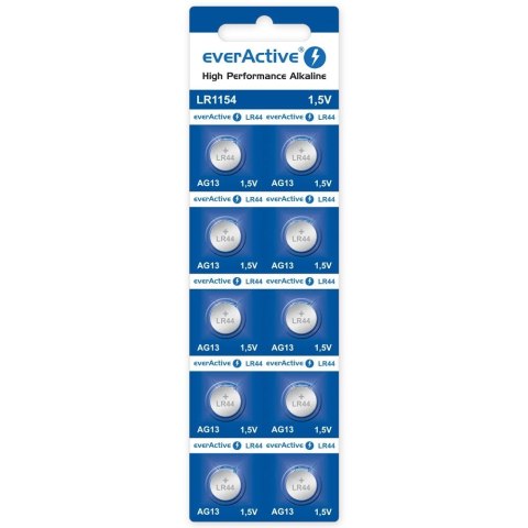 Baterie alkaliczne mini AG13/G13/LR1154/LR44 blister 10 szt. Baterie alkaliczne mini AG13/G13/LR1154/LR44 blister 10 szt.