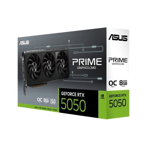 Karta graficzna GeForce RTX 5050 PRIME 8G OC GDDR6 128BIT DP/HDMI Karta graficzna GeForce RTX 5050 PRIME 8G OC GDDR6 128BIT DP/HDMI