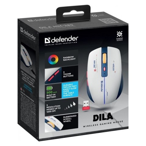Mysz gamingowa bezprzewodowa DILA MM-282 RF 1800DPI 6P Mysz gamingowa bezprzewodowa DILA MM-282 RF 1800DPI 6P