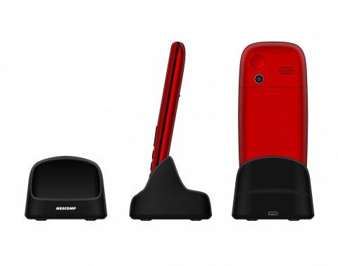 Telefon komórkowy dla seniorów Mescomp MT-166 Edgar Elegant SOS 4G Czerwony Telefon komórkowy dla seniorów Mescomp MT-166 Edgar Elegant SOS 4G Czerwony