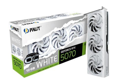 Karta graficzna GeForce RTX 5070 WHITE OC 12GB GDDR7 192bit 3DP/HDMI Karta graficzna GeForce RTX 5070 WHITE OC 12GB GDDR7 192bit 3DP/HDMI
