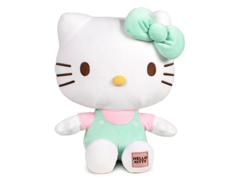 Maskotka Hello Kitty z naszywką 20cm, zielona Maskotka Hello Kitty z naszywką 20cm, zielona