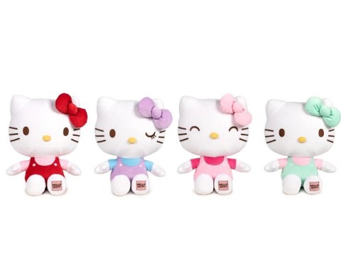 Maskotka Hello Kitty z naszywką 20cm, zielona Maskotka Hello Kitty z naszywką 20cm, zielona