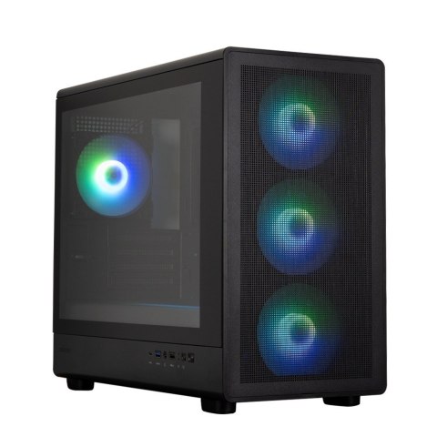 Obudowa M5 BLACK mATX Mini Tower 4xFans ARGB Obudowa M5 BLACK mATX Mini Tower 4xFans ARGB