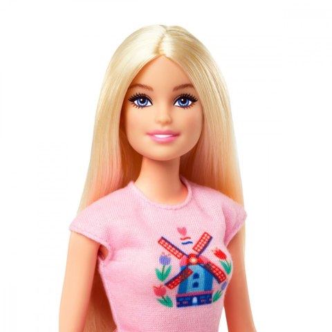 Lalka Barbie na rowerze z pieskiem Lalka Barbie na rowerze z pieskiem