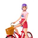 Lalka Barbie na rowerze z pieskiem