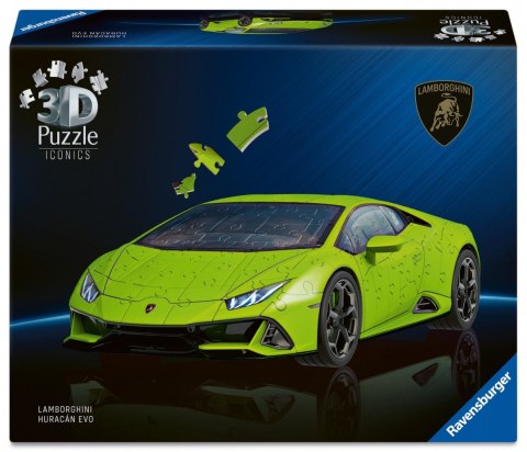 Puzzle 3D 158 elementów Samochód Lamborghini Huracan EVO Verde Puzzle 3D 158 elementów Samochód Lamborghini Huracan EVO Verde