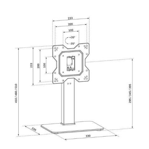 Uchwyt do TV/LCD DS45-430BL12 STOPA TV 23-43 cale 40kg Uchwyt do TV/LCD DS45-430BL12 STOPA TV 23-43 cale 40kg