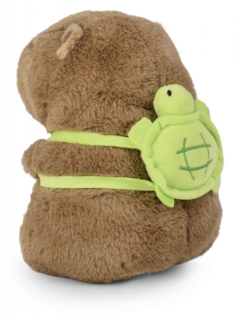 Maskotka Kapibara z plecakiem żółwiem 21 cm