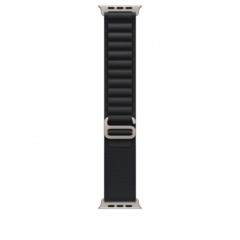 Opaska Alpine w kolorze czarnym do koperty 49 mm - rozmiar M - elementy z tytanu w kolorze naturalnym Opaska Alpine w kolorze czarnym do koperty 49 mm - rozmiar M - elementy z tytanu w kolorze naturalnym