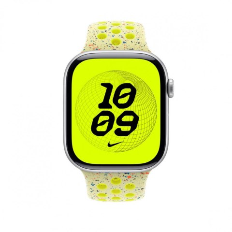 Pasek sportowy Nike w kolorze promiennym zielonożółtym do koperty 46 mm - rozmiar M/L Pasek sportowy Nike w kolorze promiennym zielonożółtym do koperty 46 mm - rozmiar M/L