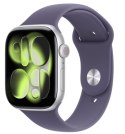 Watch Series 11 GPS+Cellular koperta 42 mm z aluminium w kolorze srebrnym, pasek sportowy w kolorze mlecznego fioletu - rozmiar 
