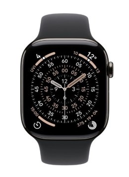 Watch Series 11 GPS + Cellular, koperta 42 mm z tytanu w kolorze łupku, pasek sportowy w kolorze czarnym - rozmiar M/L