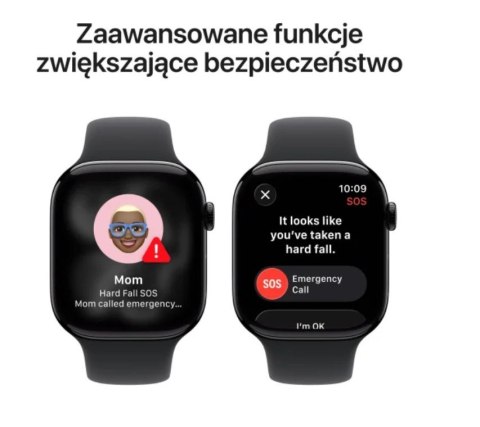 Watch Series 11 GPS koperta 42 mm z aluminium w kolorze onyksu, pasek sportowy w kolorze czarnym - rozmiar S/M Watch Series 11 GPS koperta 42 mm z aluminium w kolorze onyksu, pasek sportowy w kolorze czarnym - rozmiar S/M