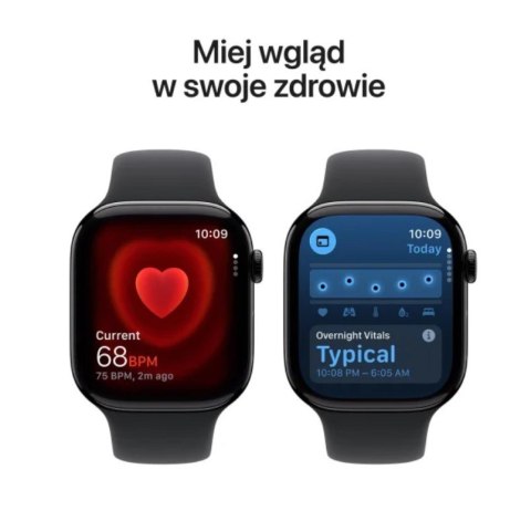 Watch Series 11 GPS koperta 46 mm z aluminium w kolorze onyksu, pasek sportowy w kolorze czarnym - rozmiar S/M Watch Series 11 GPS koperta 46 mm z aluminium w kolorze onyksu, pasek sportowy w kolorze czarnym - rozmiar S/M