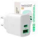 Ładowarka sieciowa 30W 1xUSB-C 1xUSB-A biała Ładowarka sieciowa 30W 1xUSB-C 1xUSB-A biała