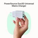 Ładowarka sieciowa 30W 1xUSB-C 1xUSB-A biała Ładowarka sieciowa 30W 1xUSB-C 1xUSB-A biała