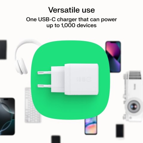 Ładowarka sieciowa 30W 1xUSB-C 1xUSB-A biała Ładowarka sieciowa 30W 1xUSB-C 1xUSB-A biała