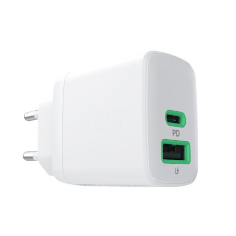 Ładowarka sieciowa 30W 1xUSB-C 1xUSB-A biała Ładowarka sieciowa 30W 1xUSB-C 1xUSB-A biała