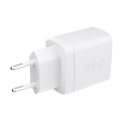 Ładowarka sieciowa 30W 1xUSB-C 1xUSB-A biała Ładowarka sieciowa 30W 1xUSB-C 1xUSB-A biała