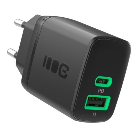 Ładowarka sieciowa 30W 1xUSB-C 1xUSB-A czarna Ładowarka sieciowa 30W 1xUSB-C 1xUSB-A czarna