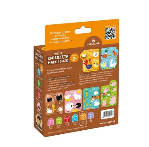Puzzle zwierzęta małe i duże Puzzle zwierzęta małe i duże