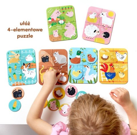 Puzzle zwierzęta małe i duże Puzzle zwierzęta małe i duże