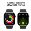 Watch Series 11 GPS+Cellular koperta 46 mm z aluminium w kolorze gwiezdnej szarości, pasek sportowy w kolorze czarnym - rozmiar 