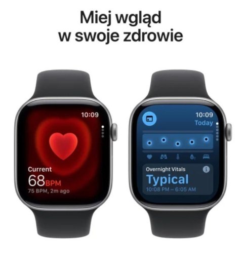 Watch Series 11 GPS+Cellular koperta 46 mm z aluminium w kolorze gwiezdnej szarości, pasek sportowy w kolorze czarnym - rozmiar Watch Series 11 GPS+Cellular koperta 46 mm z aluminium w kolorze gwiezdnej szarości, pasek sportowy w kolorze czarnym - rozmiar