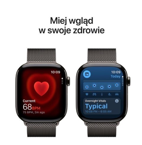 Watch Series 11 GPS + Cellular koperta 46 mm z tytanu w kolorze łupku, bransoleta mediolańska w kolorze łupku M/L Watch Series 11 GPS + Cellular koperta 46 mm z tytanu w kolorze łupku, bransoleta mediolańska w kolorze łupku M/L