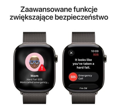 Watch Series 11 GPS + Cellular koperta 46 mm z tytanu w kolorze łupku, bransoleta mediolańska w kolorze łupku S/M
