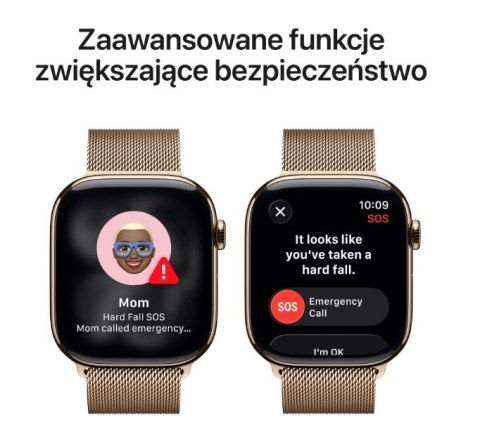 Watch Series 11 GPS + Cellular, koperta 46 mm z tytanu w kolorze złotym, bransoleta mediolańska w kolorze złotym S/M Watch Series 11 GPS + Cellular, koperta 46 mm z tytanu w kolorze złotym, bransoleta mediolańska w kolorze złotym S/M