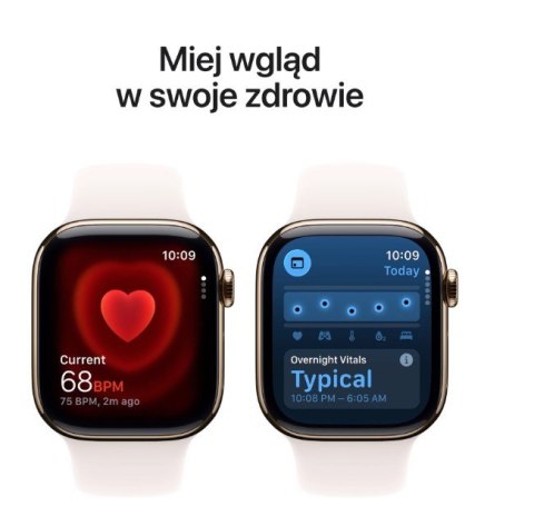 Watch Series 11 GPS + Cellular koperta 46 mm z tytanu w kolorze złotym, pasek sportowy w kolorze łagodnego różu - rozmiar S/M Watch Series 11 GPS + Cellular koperta 46 mm z tytanu w kolorze złotym, pasek sportowy w kolorze łagodnego różu - rozmiar S/M
