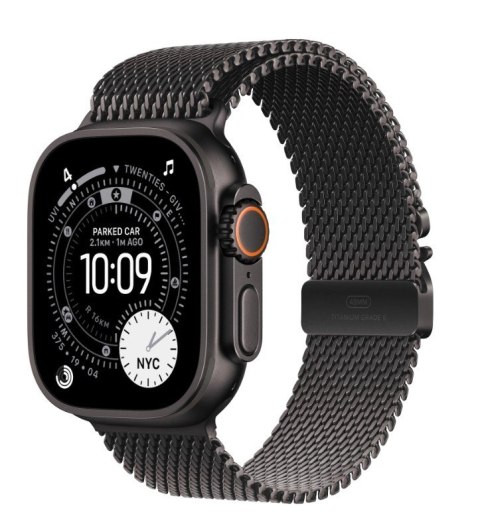 Watch Ultra 3 GPS + Cellular, koperta 49 mm z tytanu w kolorze czarnym, bransoleta mediolańska z tytanu w kolorze czarnym - rozm Watch Ultra 3 GPS + Cellular, koperta 49 mm z tytanu w kolorze czarnym, bransoleta mediolańska z tytanu w kolorze czarnym - rozm