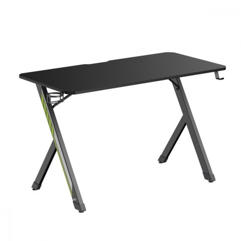 Biurko gamingowe NanoRS 120x60x75cm RS101 z uchwytem na słuchawki i kubek Czarne Biurko gamingowe NanoRS 120x60x75cm RS101 z uchwytem na słuchawki i kubek Czarne