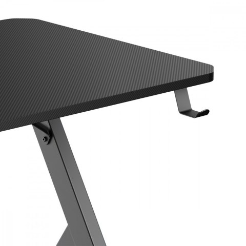 Biurko gamingowe NanoRS 120x60x75cm RS101 z uchwytem na słuchawki i kubek Czarne Biurko gamingowe NanoRS 120x60x75cm RS101 z uchwytem na słuchawki i kubek Czarne